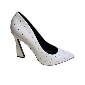 Nine West White Studded  Women's Pumps
